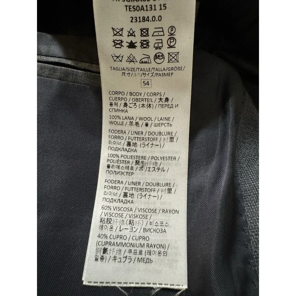 Eleventy Platinum Zegna 44R Blazer Australian Wool Hand Stitch Half‎ Lined